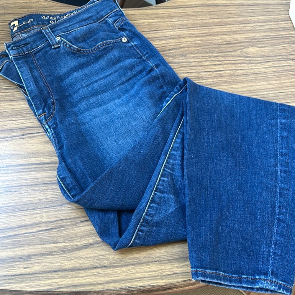 7 for all mankind high waist ankle skinny size 32